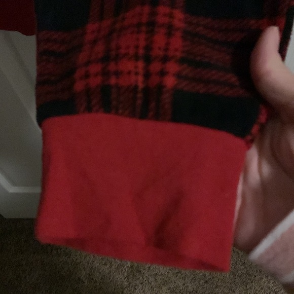 Holiday fam jams red plaid pj bottoms size medium fleece - Picture 5 of 6